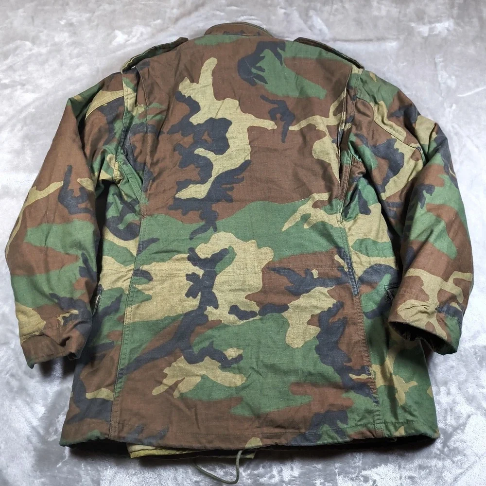 USMC Field Jacket‎ Mens Small Regular Woodland Camo Cold Weather Quilted Liner